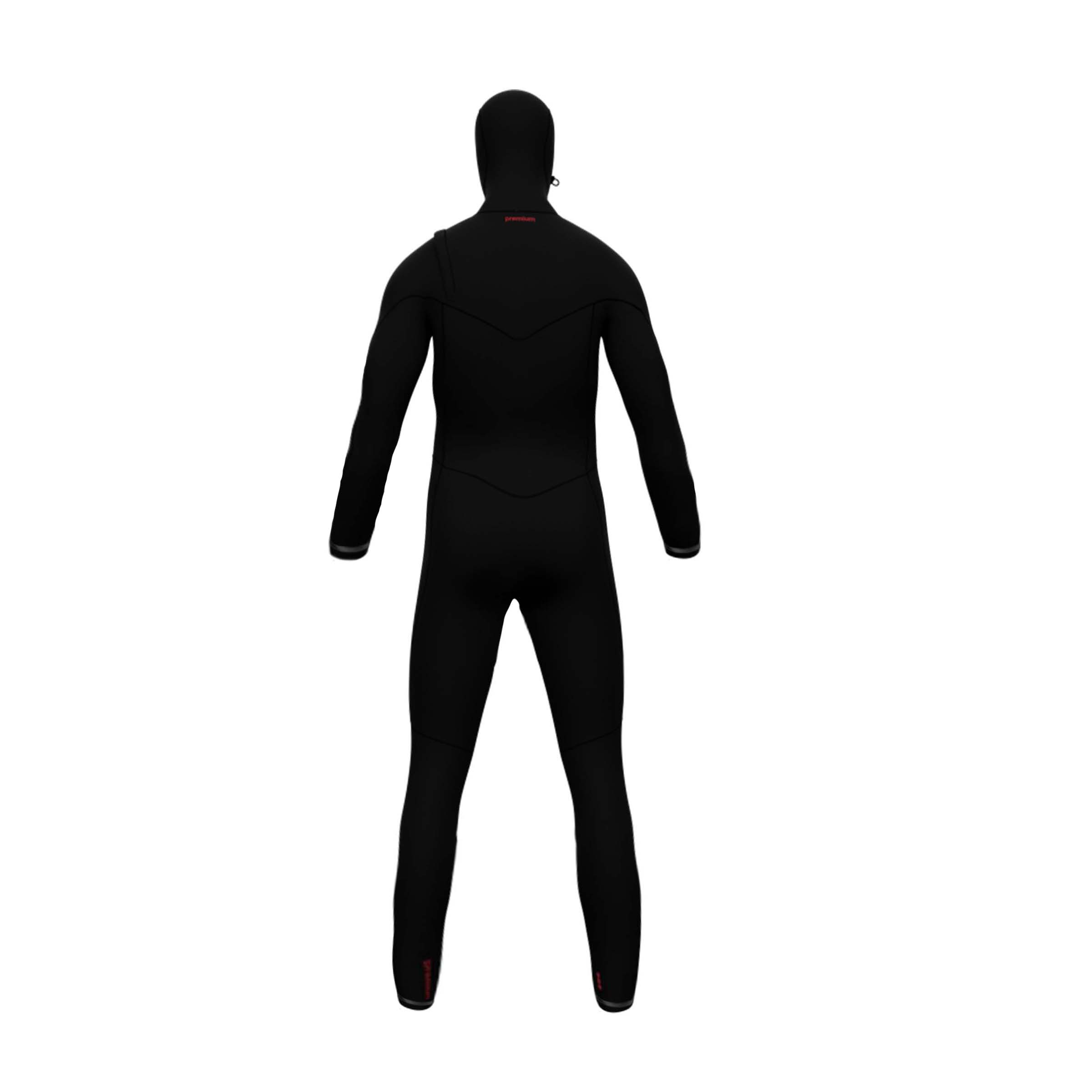 Premium surf wetsuits 65 HOODED MAN back Premium surf wetsuits 6_5 HOODED MAN
