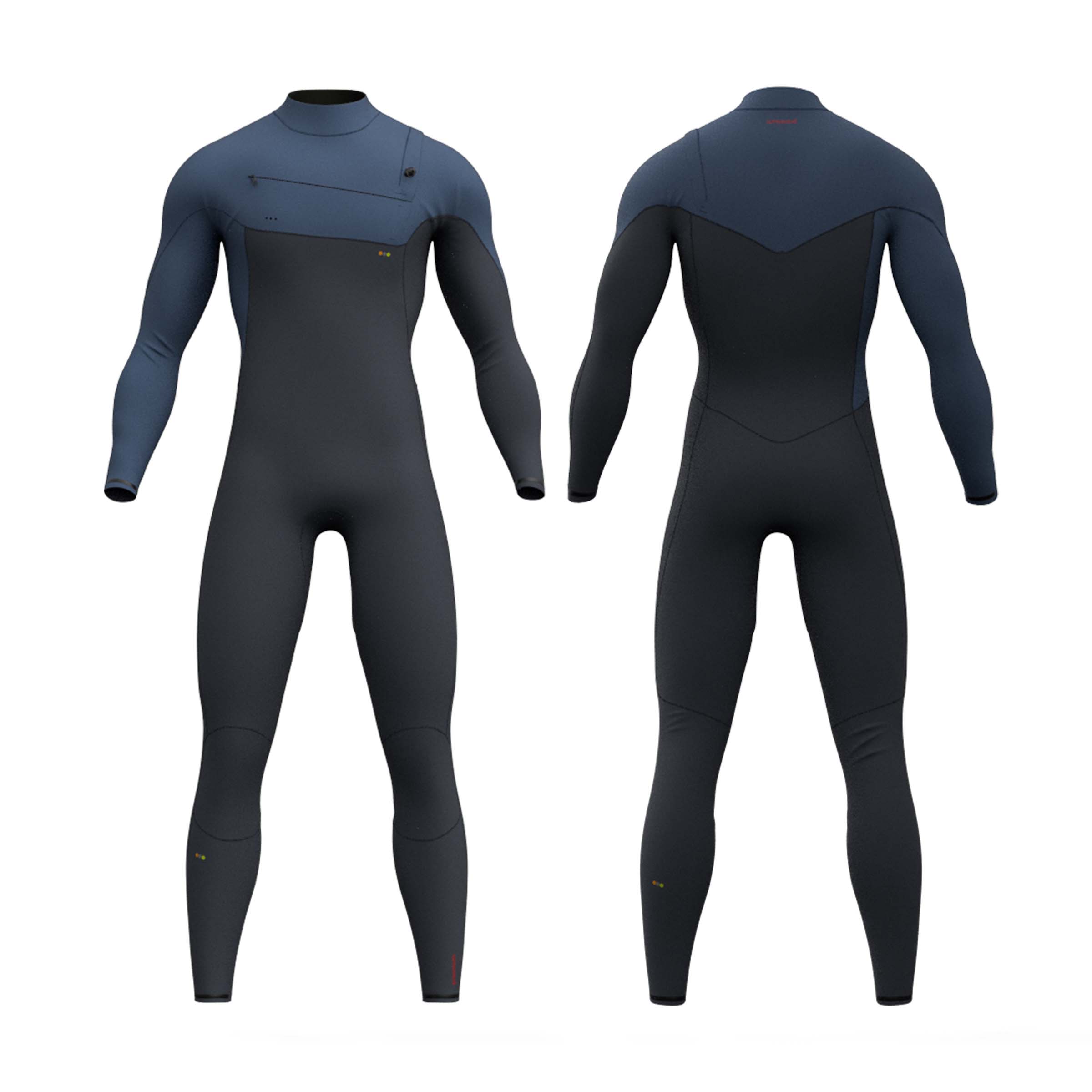 Men 3--2-5mm slate black-blue Premium Wetsuit Traje de neopreno para surf Premium Wetsuit3--2-5mm slate black-