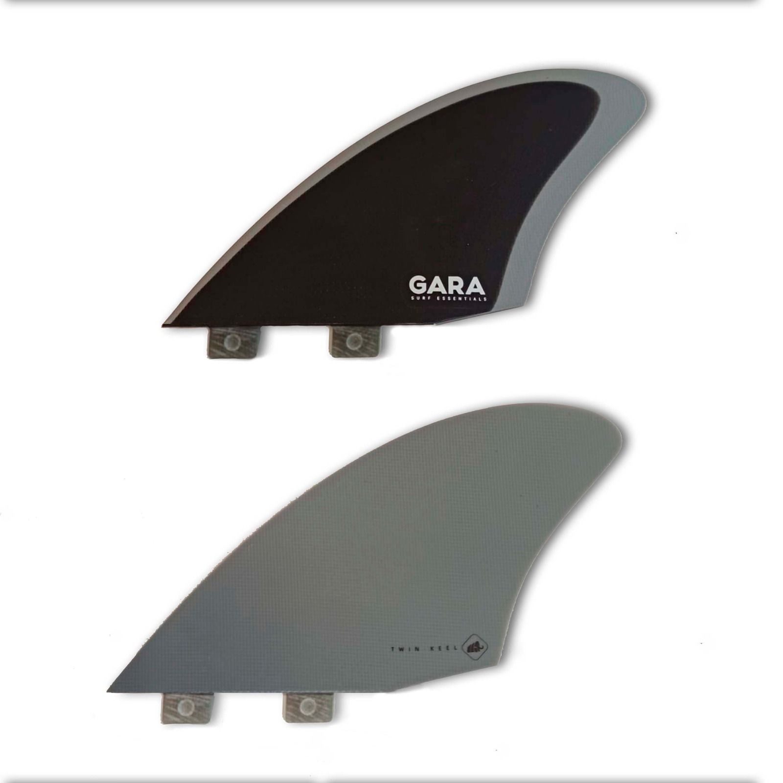 Gara surf  fins twin keel black and white Quillas fins twin keel de gran calidad Gara