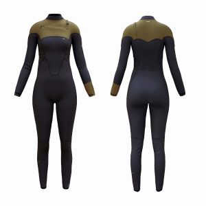 traje de surf neopreno premium wetsuit para mujer 4--3-5mm slate black-olive premium wetsuit