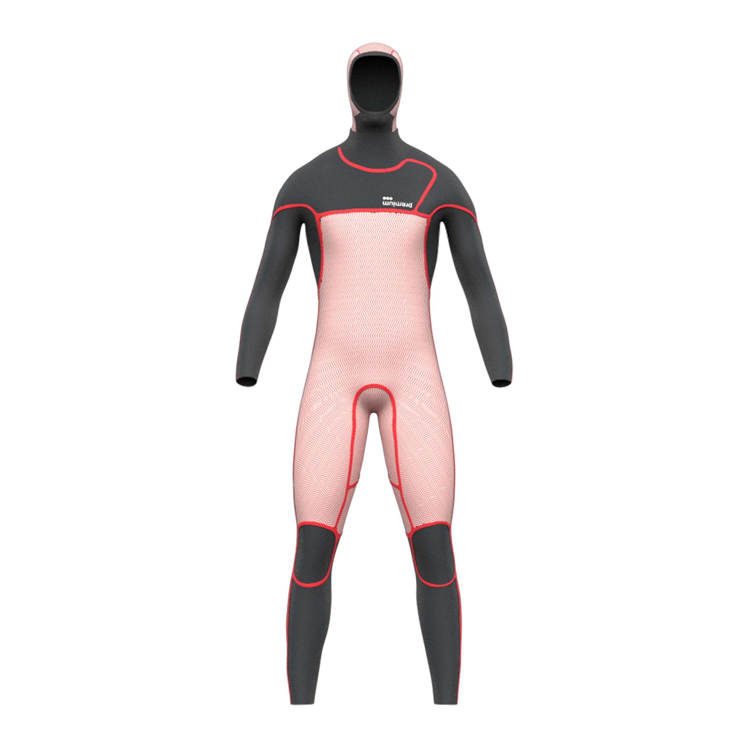 Premium surf wetsuits 6_5 HOODED MAN int Felpa interior del Traje de neopreno Premium surf wetsuits 6_5 HOODED MAN int