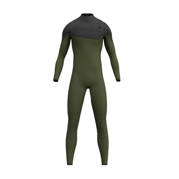 Traje de neopreno para surf de niños premium wetsuits kids 4-5--3-5mm olive -grey premium wetsuit