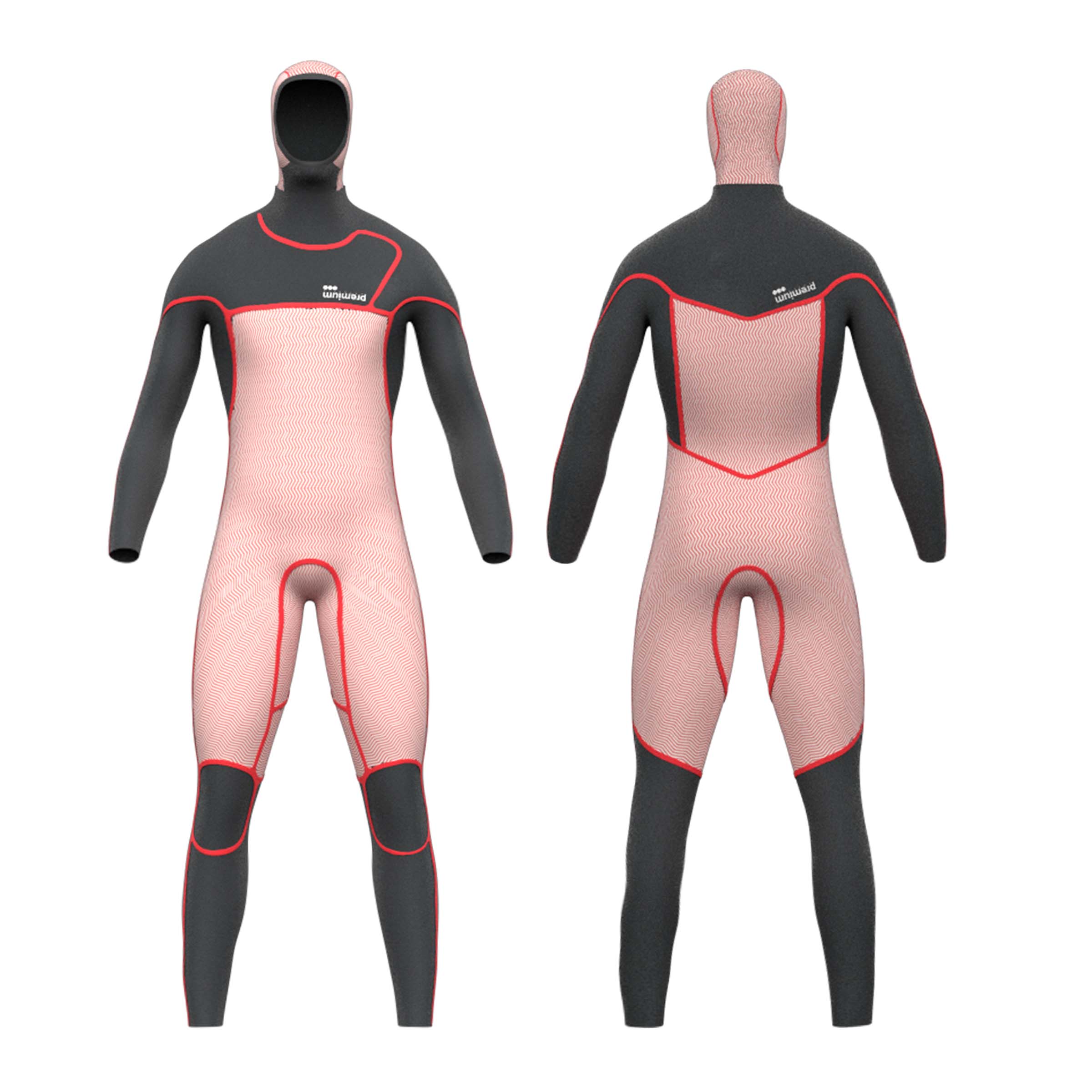 Felpa interior del Traje de neopreno Premium surf wetsuits 6_5 HOODED MAN