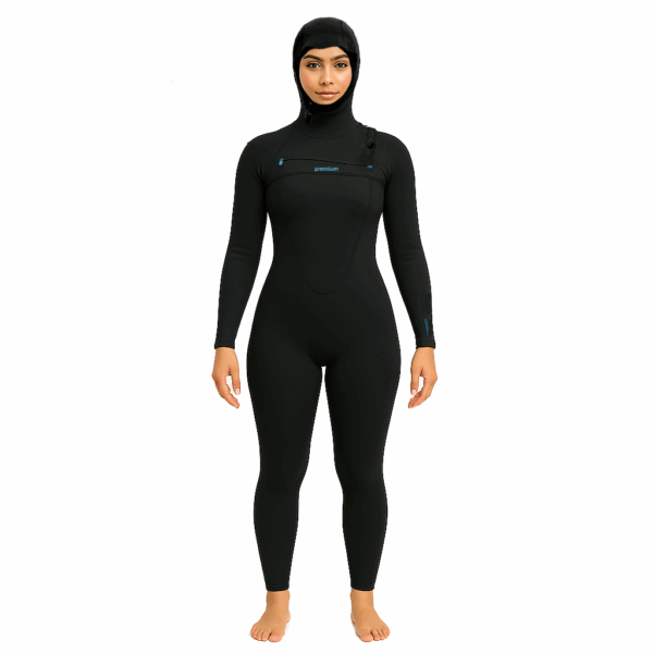 Traje de surf de chica con gorro Premium wetsuit