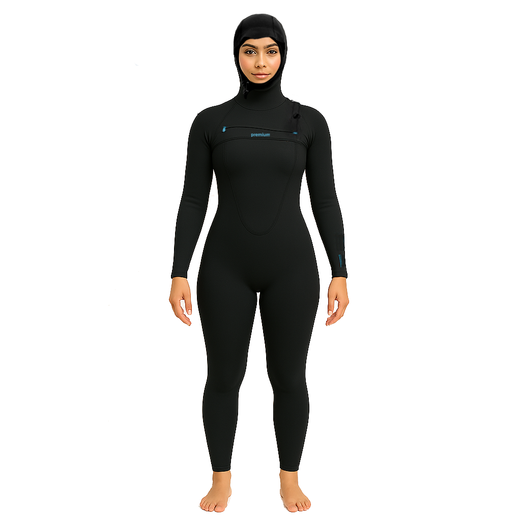 Surf Premium Wetsuit WOMEN 6_5_4 mm hooded Traje de surf de chica con gorro Premium wetsuit